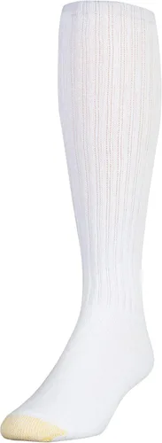 Vista 2 de Gold Toe - Calcetines deportivos de algodón sobre la pantorrilla para hombre (paquete de 3)