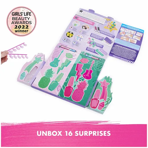 Vista 4 de Cool Maker, GO GLAM Nail Surprise Shimmer - Juego de manicura exclusivo con 2 estilos de uñas a presión y más, kit de uñas para niños de 8 años