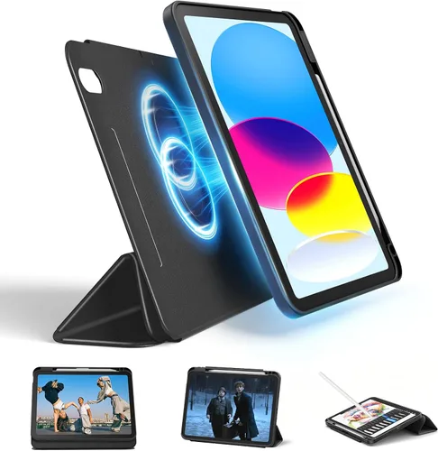 Vista 9 de SPARIN - Funda para iPad mini 7 A17 Pro 2024/iPad Mini 6 2021 de 8.3 pulgadas Negro