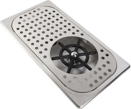 Vista 3 de Glass Rinser, 304 Stainless Steel Automatic Cup Washer for Home Bar Coffee Shop, with Drain Drip Tray