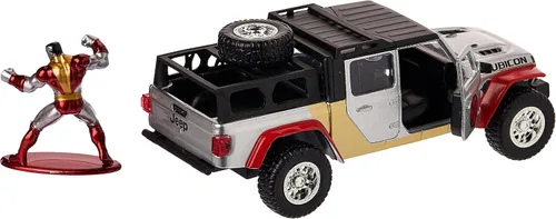 Vista 4 de Jada Toys 253223012, Marvel X Men Jeep Gladiator con figura Colossus, Marvel X Men Jeep Metal Gladiator con rueda libre, puertas abiertas