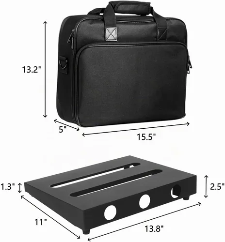 Vista 7 de GOKKO Tablero de Pedales de Guitarra 13.8" x 11" con Bolsa de Transporte (GKS-14)