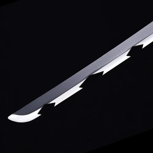 Vista 7 de ziqing Espada de anime para cosplay, Katana hecha a mano, espada Remgoku de metal de acero inoxidable (Hashibira Inosuke)