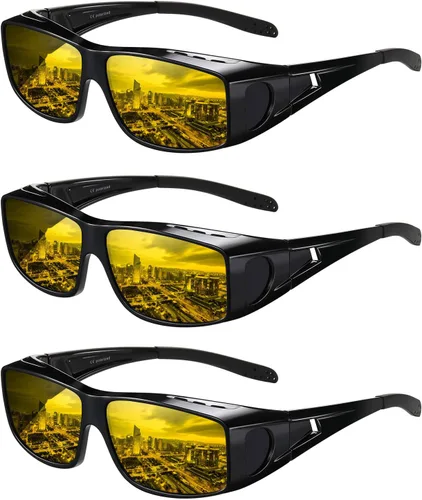 Vista 14 de Wzerry Night Vision Glasses Polarized for Men Women (Nighttime Driving Glasses Over Glasses for Driving)