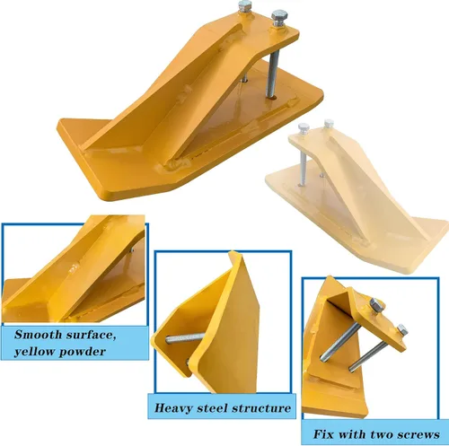 Vista 3 de 2 protectores de cubo de tractor amarillo, protector de borde, tuercas y pernos de doble bloqueo, protector antideslizante para accesorios de cubo