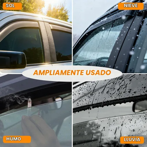 Vista 5 de Protectores de lluvia en canal compatibles con Isuzu D-Max 2004-2010 Double/EXT CAB; 2004-2012 Chevrolet/GMC Colorado/Canyon Crew Cab solamente