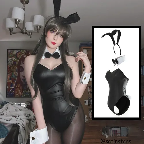 Vista 2 de LTAKK Traje cosplay de conejita, disfraz de anime estilo criada