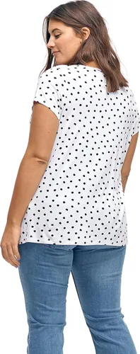 Vista 3 de Ellos Camiseta de manga casquillo estampada de talla grande para mujer