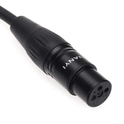 Vista 3 de NANYI Cable de micrófono divisor XLR de 3 pines hembra a hembra, cables de conexión DMX de 10 pies/9.8 ft con cobre sin oxígeno