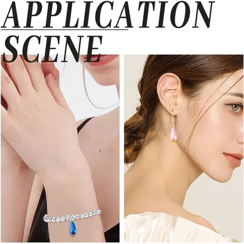 Vista 5 de Colgantes de perlas colgantes de perlas colgantes de perlas de plástico ABS colgantes de perlas de imitación para hacer collares, accesorios