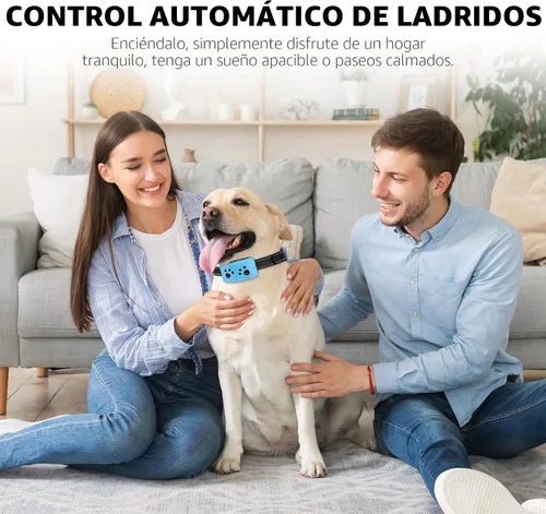 Vista 4 de Collar antiladridos para perros grandes, medianos y pequeños Dorado