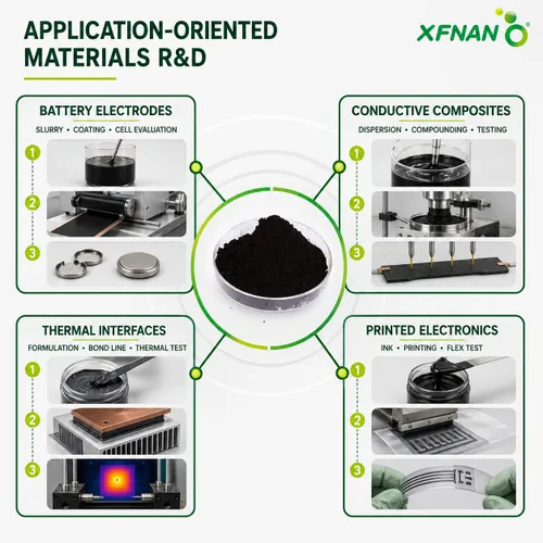 Vista 5 de Nanoplaquetas de grafeno fino industrial, 99% de carbono, 1-6 nm