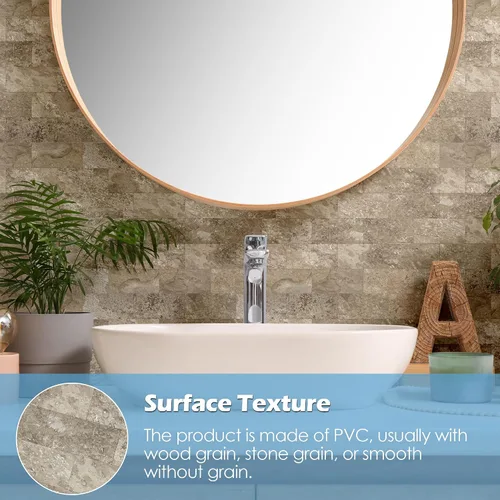 Vista 3 de 1 paquete de azulejo autoadhesivo para salpicadero de 12"x12" de PVC para pared, azulejo autoadhesivo para salpicadero de cocina, azulejo de baño