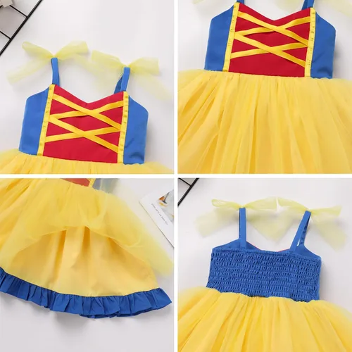Vista 6 de IDOPIP Baby Girls Halloween Tutu Dress Shiny Spider Bat Princess Birthday Party Dresses Ruffle Tulle Bowknot Dress up Costume