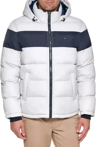 Vista 28 de Tommy Hilfiger - Chaqueta acolchada con capucha de relleno alternativo para hombre (tallas estándar y para personas grandes y altas)