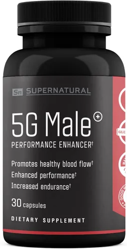Vista 2 de Supernatural Man Suplemento potenciador de T natural masculino 5G para el flujo sanguíneo, la resistencia, la fuerza y la resistencia, ginseng, ajo