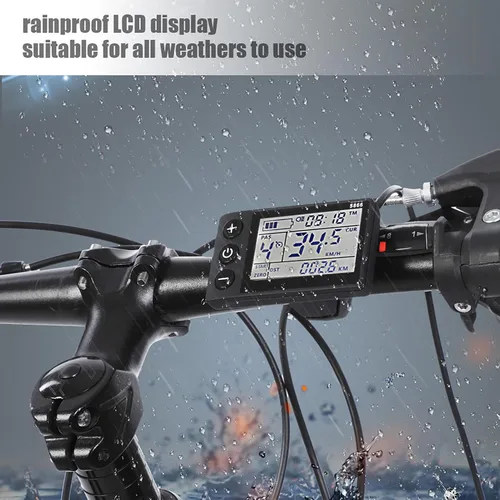 Vista 2 de Controlador de motor eléctrico, 36V-48V Panel de pantalla LCD impermeable Kit de controlador sin escobillas para bicicleta eléctrica Scooter