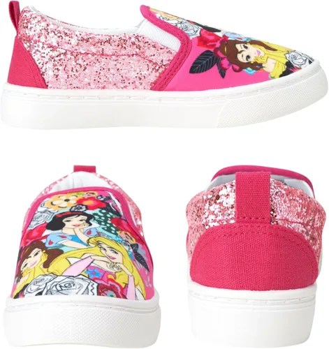 Vista 3 de Disney Tenis de princesa o Minnie Mouse para niña, zapatos sin cordones de Minnie Mouse para niñas (niños pequeñosniños grandes)