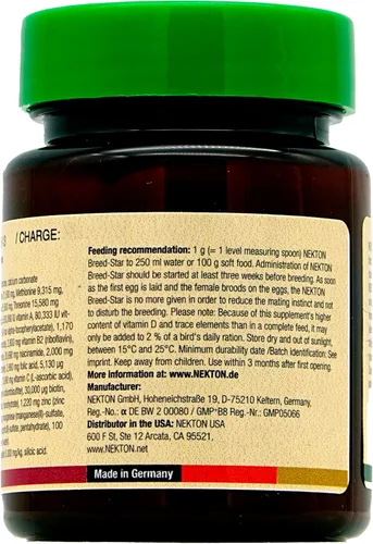 Vista 3 de Nekton Suplemento de cría Breed-Star para aves 30 g / 1.06 oz