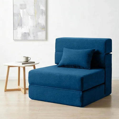 Vista 8 de SUYOLS Sofá Cama Plegable con Almohadas - Silla Convertible Sofá de Piso y Colchón para Dormir, Sleeper de Espuma Viscoelástica Plegable para Sala