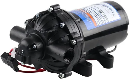 Vista 9 de Everflo EF1000-BOX - Bomba de diafragma de 12 V en caja con puertos de manguera de 3/8 pulgada, 1,0 GPM