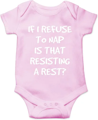 Vista 9 de CBTwear If I Nap Is That Resisting Baby Bodysuit Adorable Boy Girl Romper Ropa