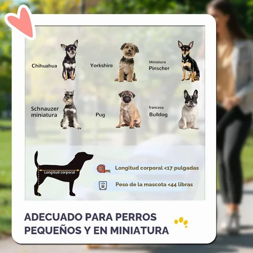 Vista 4 de PawHut Cochecito para mascotas de 3 ruedas, cochecito plegable para perros con toldo ajustable, correa de seguridad, cojín, cesta de almacenamiento