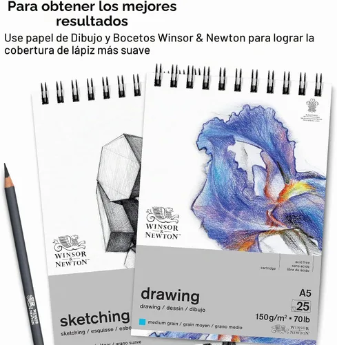 Vista 8 de Winsor & Newton Studio Collection - Lápices de grafito, juego de 5