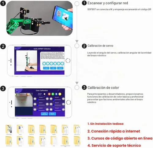 Vista 8 de Yahboom Brazo robótico 6DOF para Jetson Nano 4GB ROS2, cámara de visión AI 3D, colaboración de escritorio, programación Python desarrollada