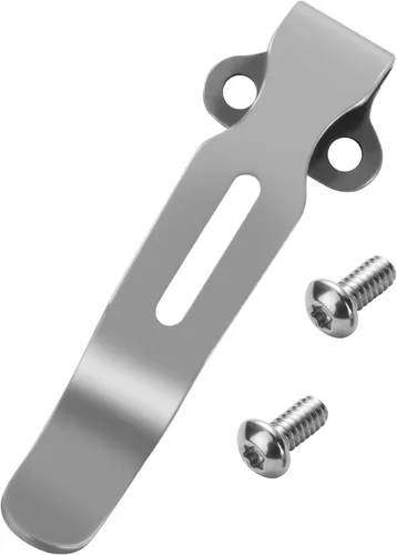 Vista 8 de Clips de bolsillo de transporte profundo con 2 tornillos, clip de bolsillo de acero inoxidable para benchmade Bugout 535 y más, acabado anodizado