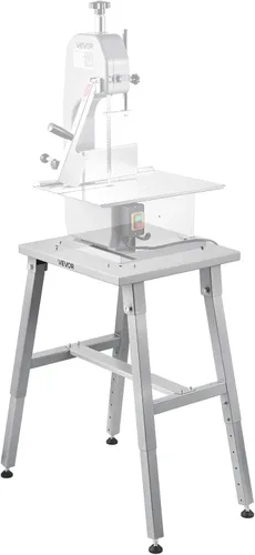Vista 15 de Sierra de banda eléctrica comercial para carne, máquina de sierra ósea vertical de acero inoxidable de 1500W, banco de trabajo de 19.3" x 15