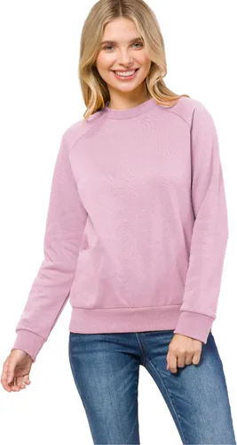 Vista 88 de MixMatchy Sudadera básica suave y cómoda de forro polar con cuello redondo para mujer