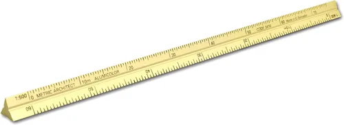 Vista 52 de Alumicolor Regla Métrica de Bolsillo para Arquitecto de Aluminio, 15CM, Negro