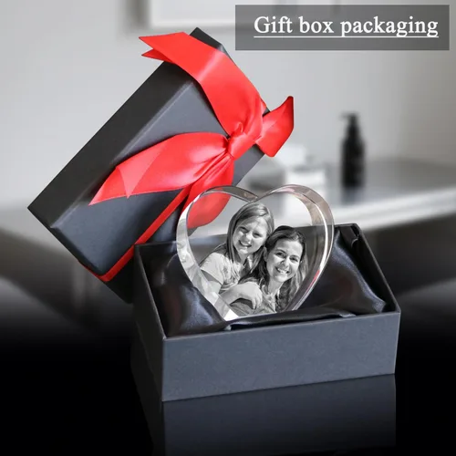 Vista 7 de Cristal fotográfico 3D, regalo personalizado de fotos de Navidad, imagen 3D en cristal, regalo de cumpleaños personalizado, aniversario, memorial