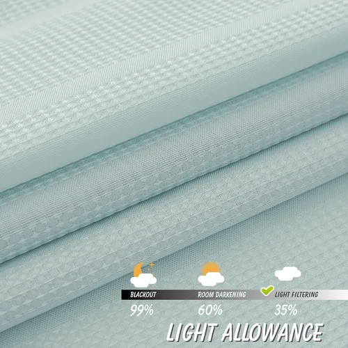 Vista 5 de Home Queen - Cortinas de nido de abeja para baño, cortinas pequeñas con bolsillo para varilla repelentes al agua, 30 pulgadas de ancho x 45 pulgadas