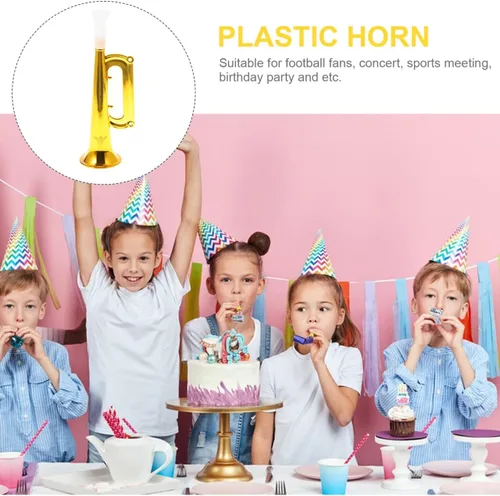 Vista 6 de Toyvian Trompeta de juguete para niños, 14 piezas, plástico para niños, instrumento para fiestas, fabricantes de ruido, recuerdos de fiesta