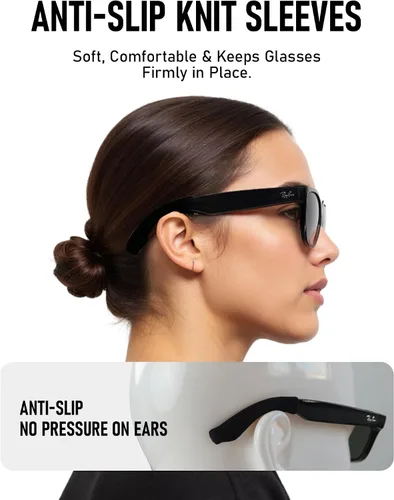 Vista 3 de Kit de accesorios para lentes inteligentes para RayBan/Oakley Meta Wayfarer/Headliner/Skyler, incluye funda de almacenamiento, 6 pares