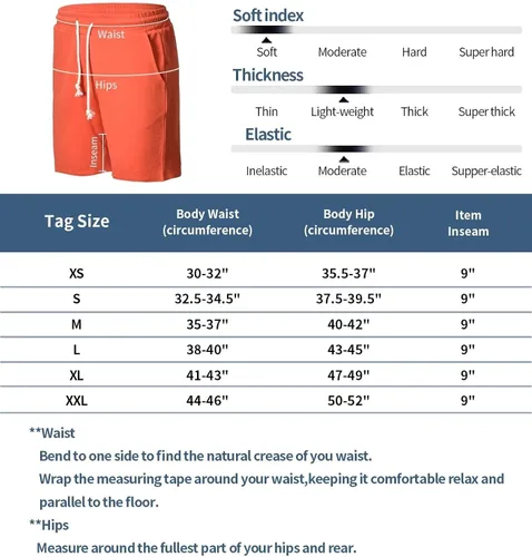 Vista 3 de Zengjo Pantalones cortos deportivos para hombre con bolsillos, pantalones cortos de punto de algodón, pantalones cortos deportivos de 9 pulgadas