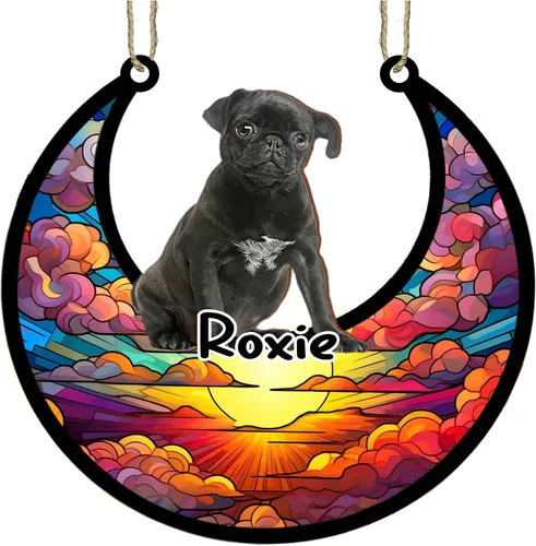 Vista 31 de LOVELYPOD Adorno de Navidad personalizado para perro pastor australiano, atrapasoles conmemorativo, adorno de Navidad de pastor australiano