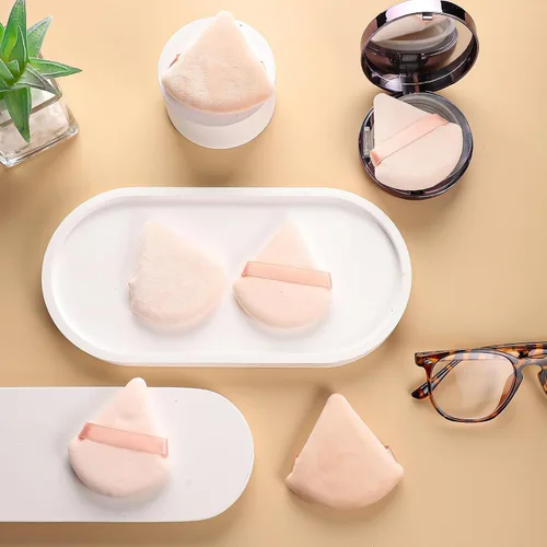 Vista 7 de 6 Piezas Borla de Polvo Triangular Esponja de Maquillaje Suave Borla de Maquillaje para Polvo Facial Base Cosmética Esponja Herramienta