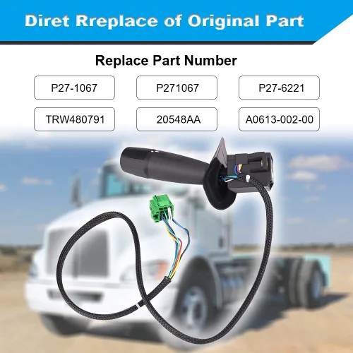 Vista 3 de JDMON Interruptor de señal de giro de repuesto para Kenworth T370 T440 T470 T660 T680 T800 T880 Peterbilt 330 337 365 367 379 384 385 386 387 388