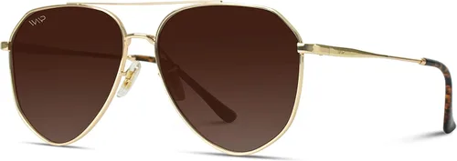 Vista 4 de WearMe Pro Gafas de sol polarizadas de aviador para mujeres y hombres Protección UV Lente reflectante Aviadores rosa, azul y negro