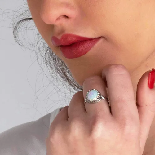 Vista 29 de 925 Sterling Silver Gemstone Rings for Women - Anniversary Rings for Women - Sterling Silver Rings for Women - Dainty Sterling Silver Rings