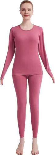 Vista 2 de Ropa interior térmica para mujer Long Johns conjuntos de ropa interior térmica para mujer, capa base ultra suave, regalos con caja