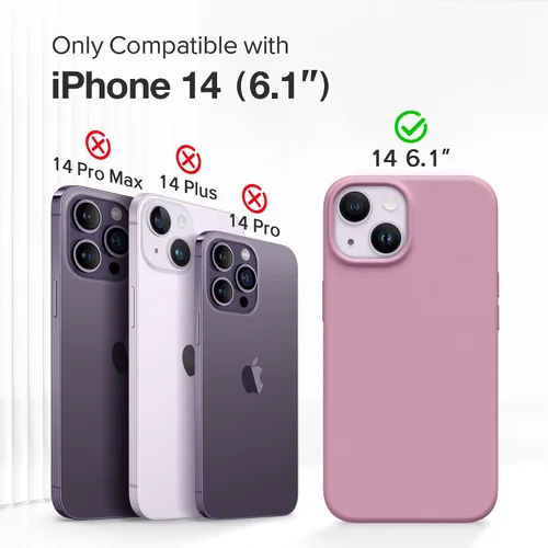 Vista 2 de GONEZ Funda magnética para iPhone 14, compatible con Magsafe, con protector de pantalla + protector de cámara, forro de microfibra antiarañazos