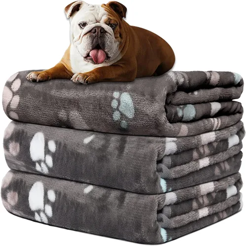 Vista 31 de Rezutan 1 paquete de 3 mantas para perros grandes, 41x31 pulgadas para mantas suaves y mullidas para mascotas y gatos de tamaño mediano, reversibles