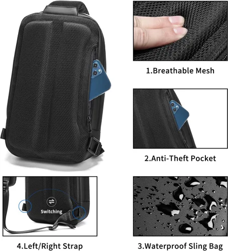 Vista 5 de SSWEISIKER Bolso bandolera, bolso cruzado