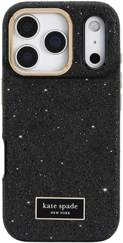 Vista 15 de Kate Spade New York Funda para iPhone 17 Pro Max, compatible con MagSafe, funda de diseño para teléfono, diseño de gemas azules de cama de flores