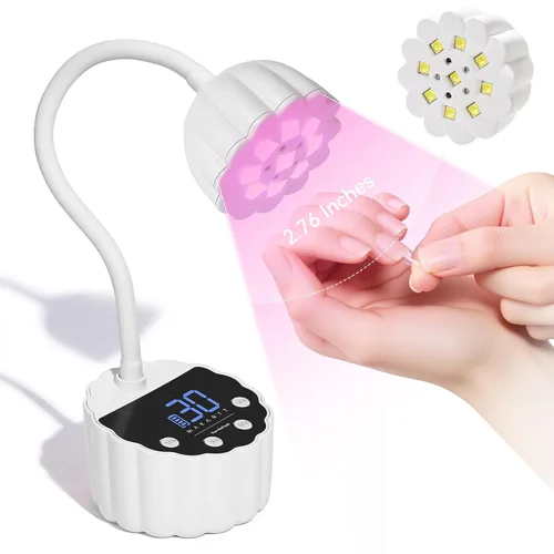 Vista 13 de Makartt Lámpara de uñas UV inalámbrica de cuello de cisne para uñas Gel-X A04-lámpara de uñas-Glazed Purple
