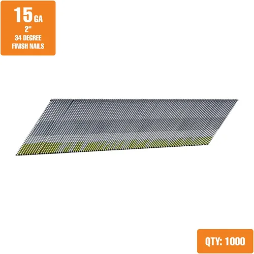 Vista 2 de Freeman Clavos con acabado en ángulo de acero inoxidable 34 grados calibre 15 2 pulgadas Cinta combinada 1,000